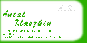 antal klaszkin business card